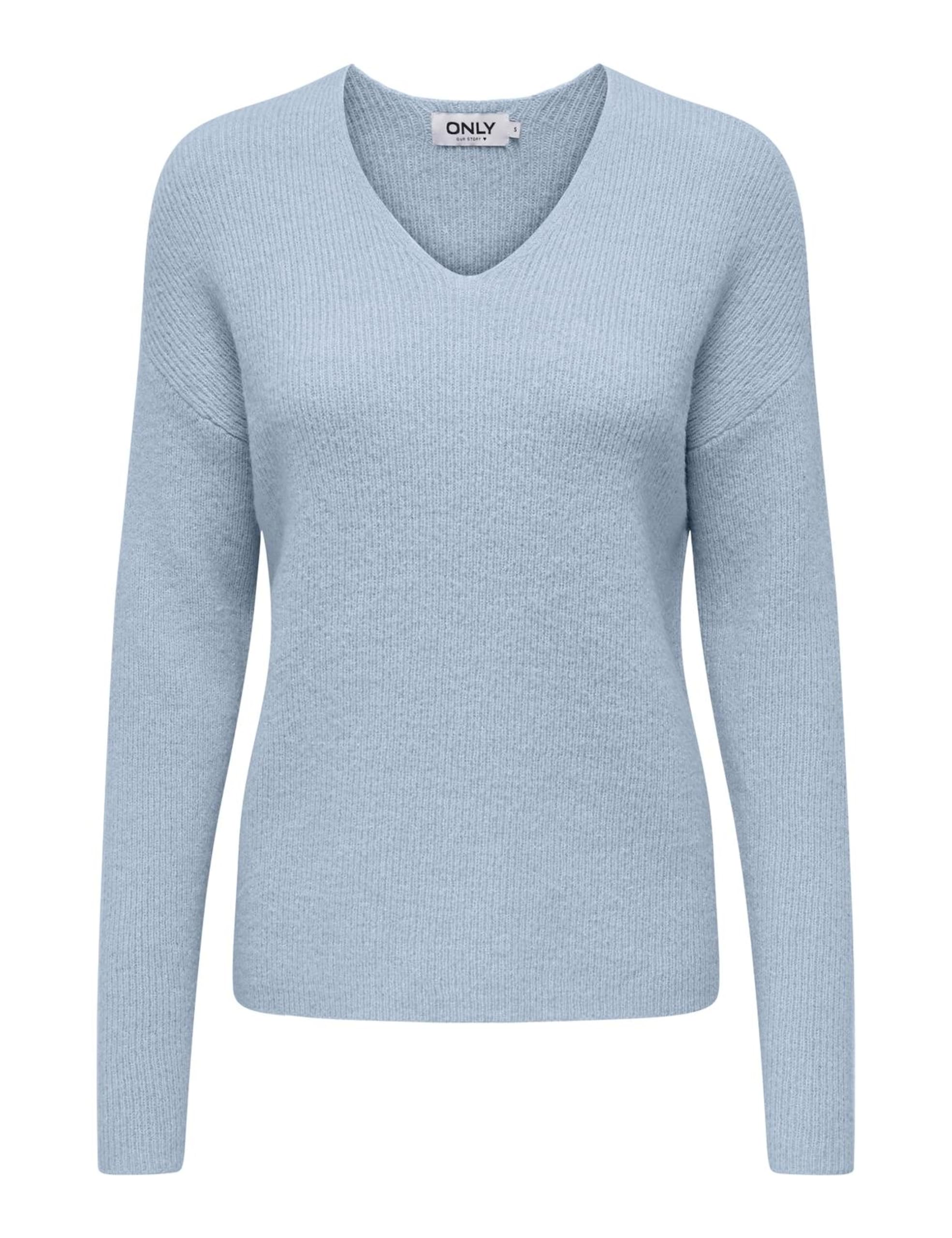 ONLY Damen Onlcamilla V-Neck L/S Pullover KNT Noos Pullover (1er Pack)