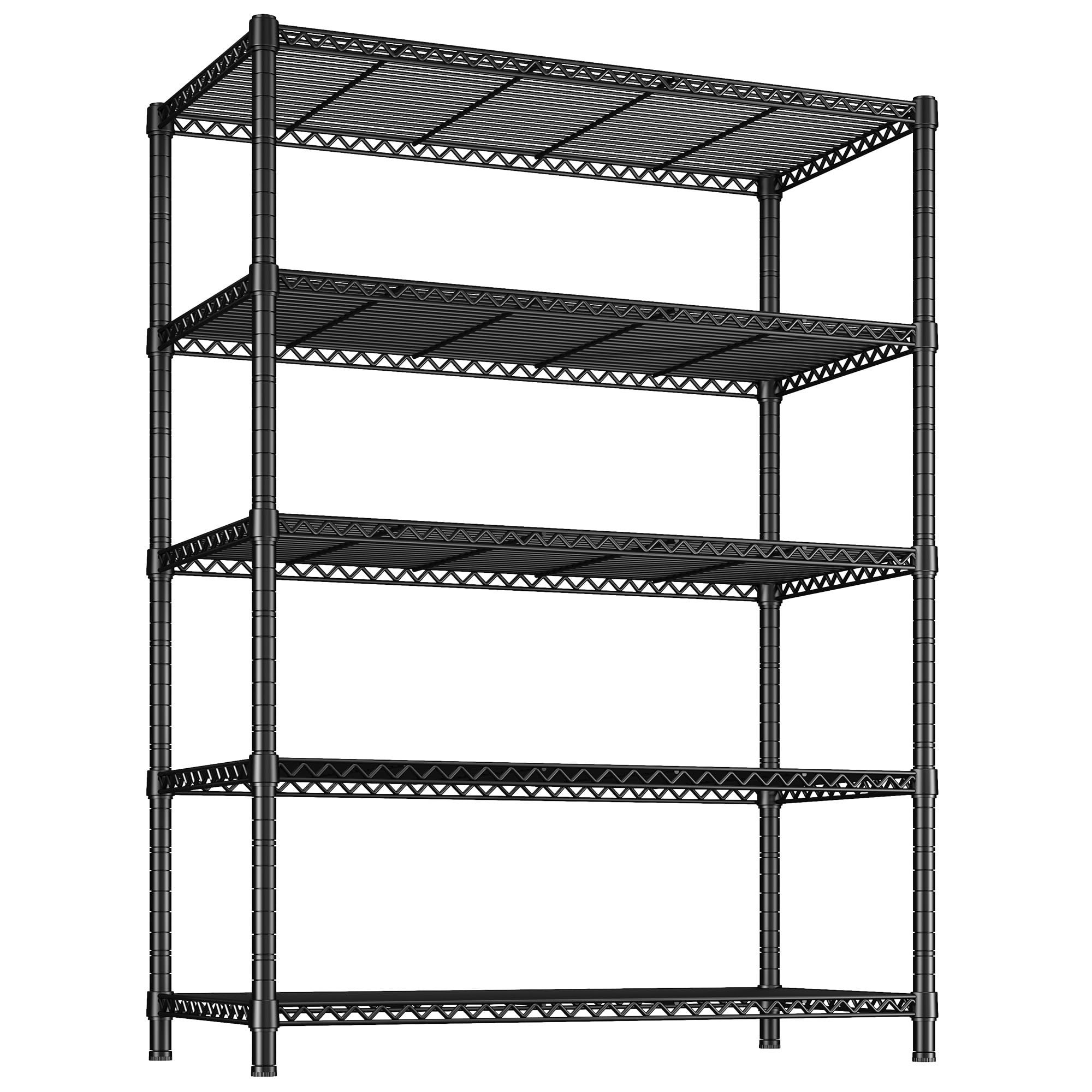 5 Shelf Metal Shelving 72''H Storage Shelves Steel Wire Shelving for Storage Adjustable Garage Shelving Heavy Duty Shelves Storage Rack Pantry Shelves Kitchen Office Shelf,72''H X36''W X14''D