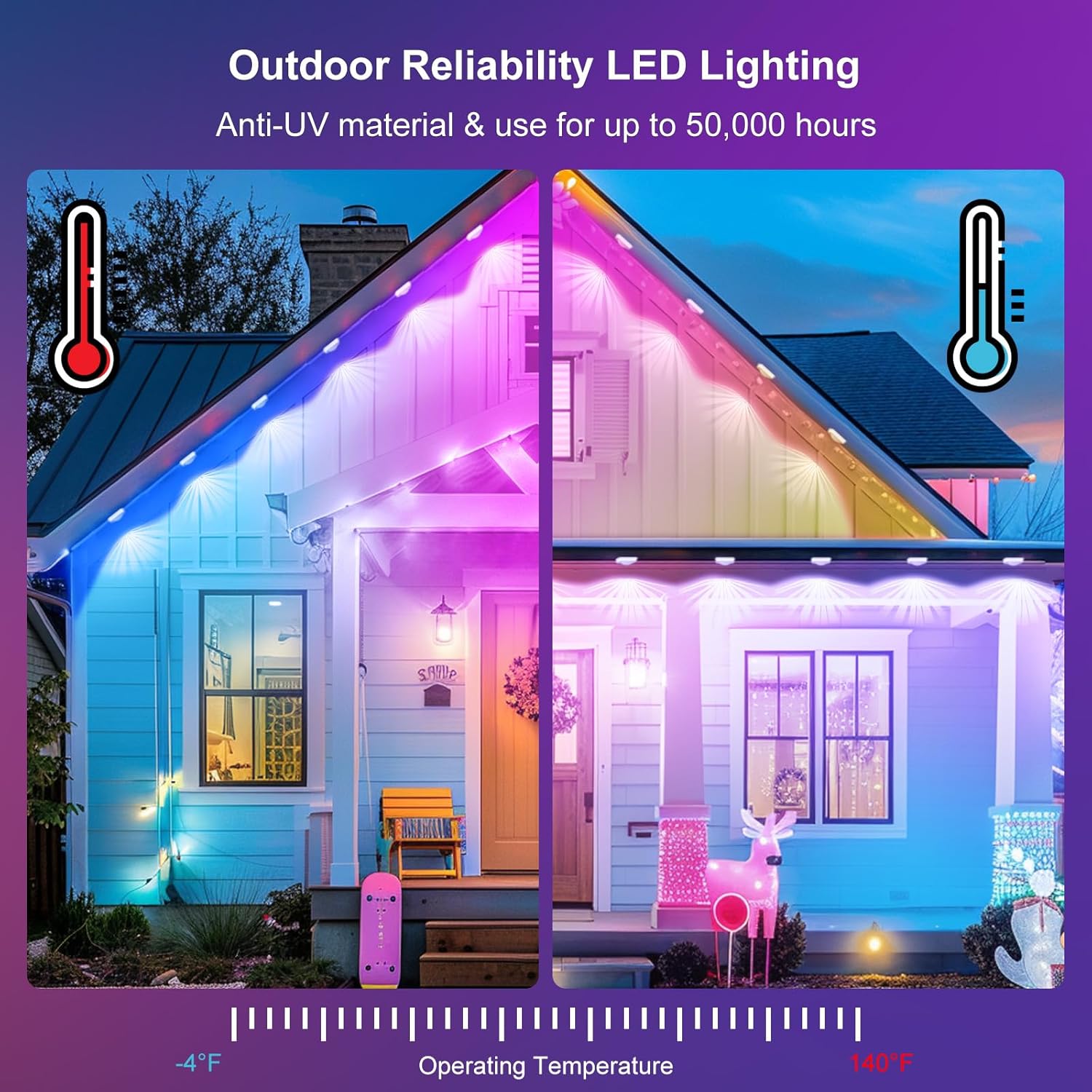 LemonNova Permanent Outdoor Lights Operating Temperature Range