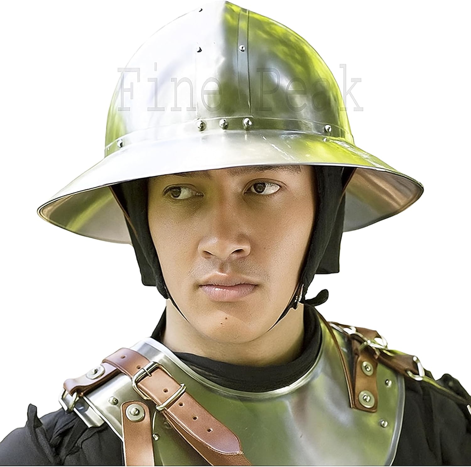 Medieval Kettle Hat Helmet Roman Helmet Knight Armor Spartan Silver Viking Knight Spartan Medieval Armor Cosplay - Image 5