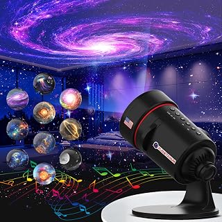 Galaxy Projector with White Noise Sound Machine 28 Soothing Sounds Memory Function Sleeping Timer Star Light Planetarium Projector with Starry Sky Space Solar System Moon Nebula for Adults Baby Kids - Amazon product rated Grade A
