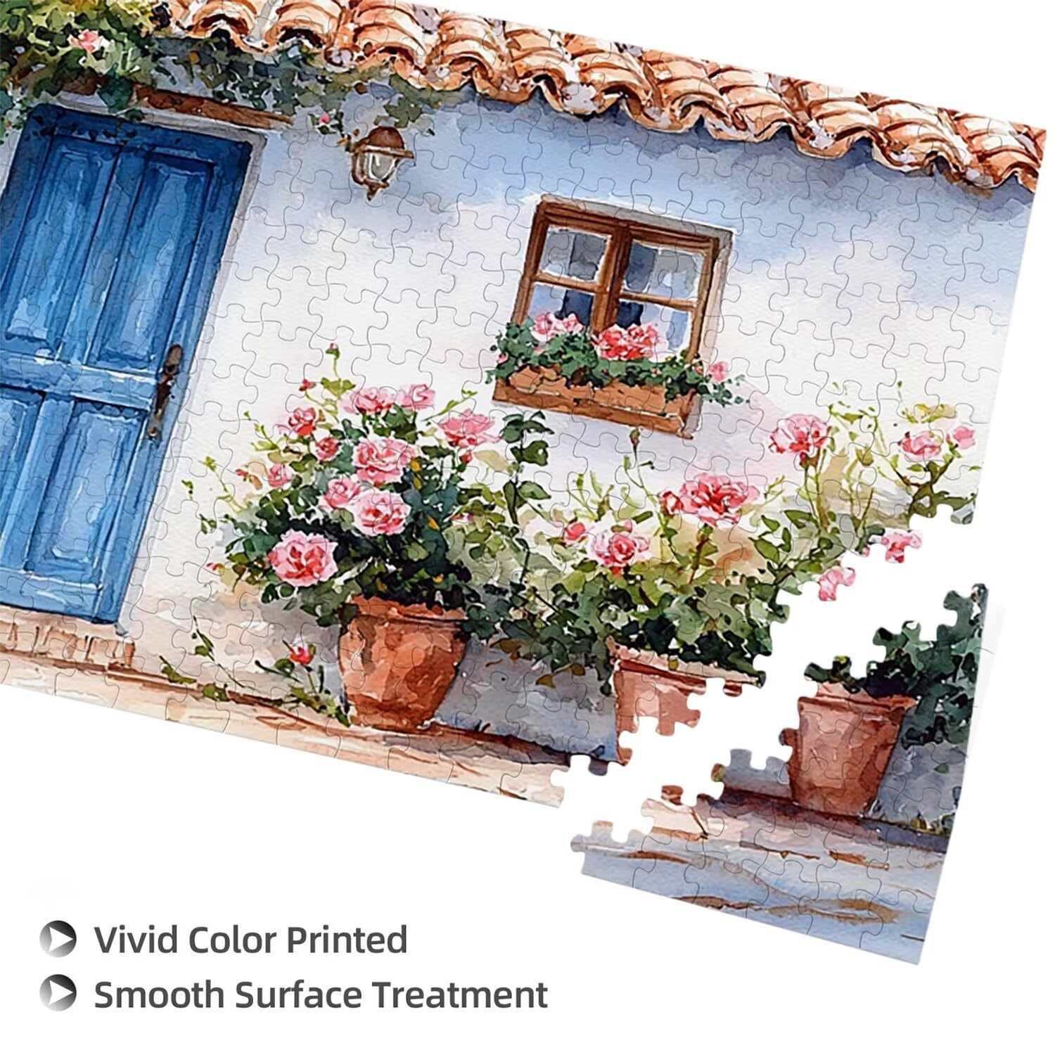 Puzzle para Adultos 1692 Piezas, Cabaña de flores Puzzle, Difícil, Desafiante, Rompecabezas Encajan Perfectamente, Letras en la Parte Posterior, sin Polvo, Regalo para Personas Mayores (179x31cm) v477