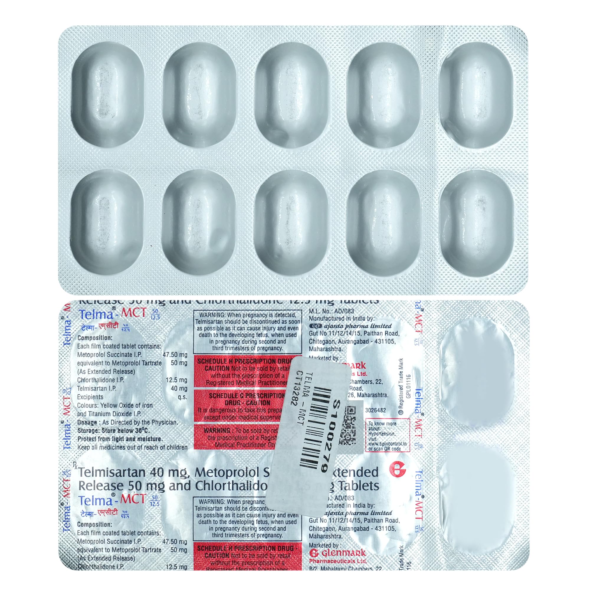 Telma MCT 40/50/12.5mg Tablet 10'S