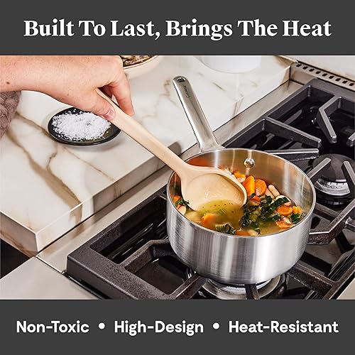 Miniatura 2 de Caraway Sartén de acero inoxidable (1.75 cuartos de galón), acero inoxidable de 5 capas, apto para horno y agnóstico para estufas, no tóxico, sin