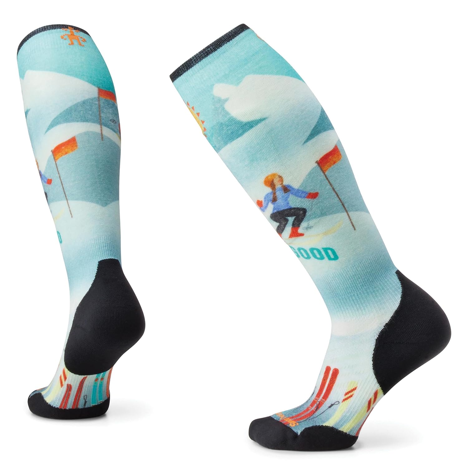 Smartwool Womens Ski Targeted Cushion Bunny Print Over the Calf Socks