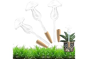 3 Pack Non-Clogging Mushroom Plant Watering Globes