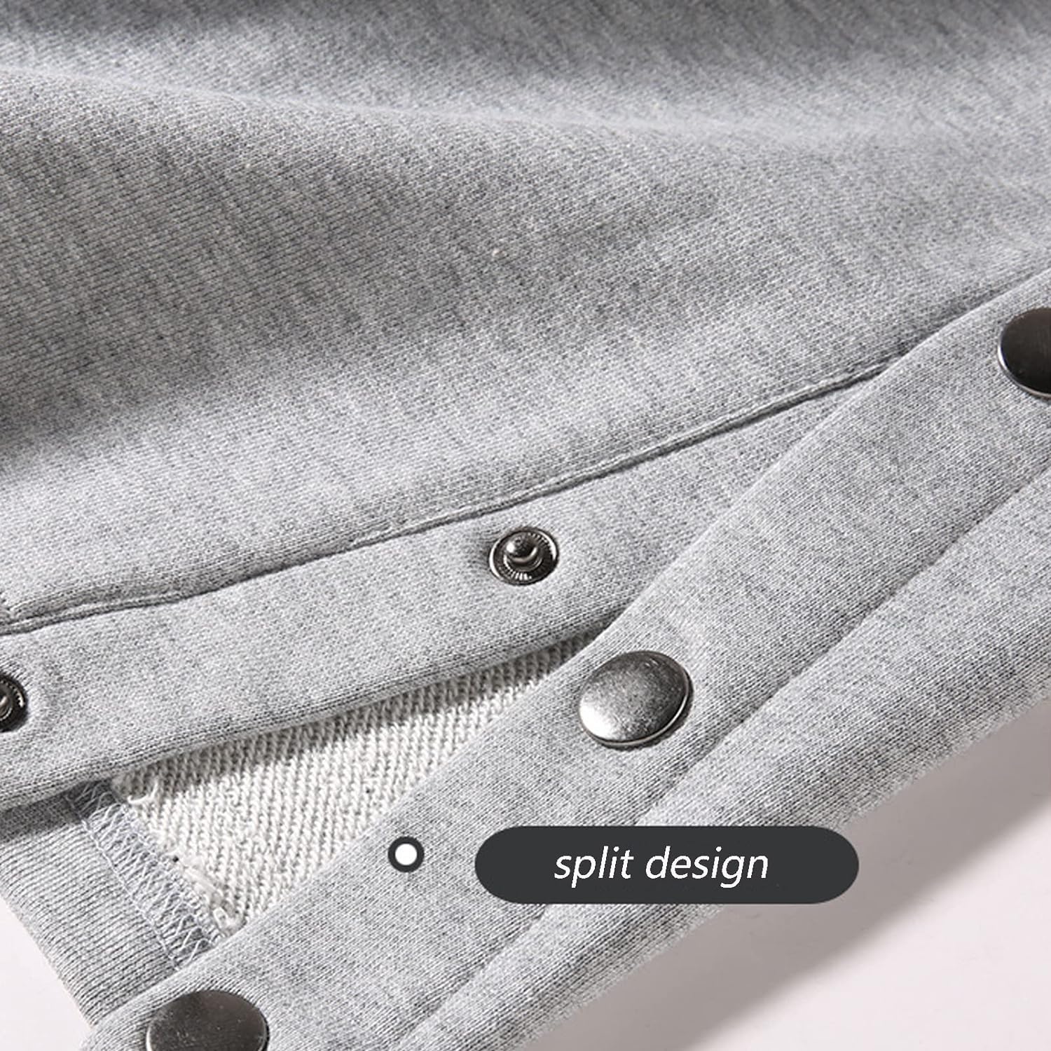 Pantaloni Sportivi da Uomo con Bottoni Automatici Laterali Pantaloni da Jogging Fitness Sportivi for Sport, Tempo Libero, Jogging