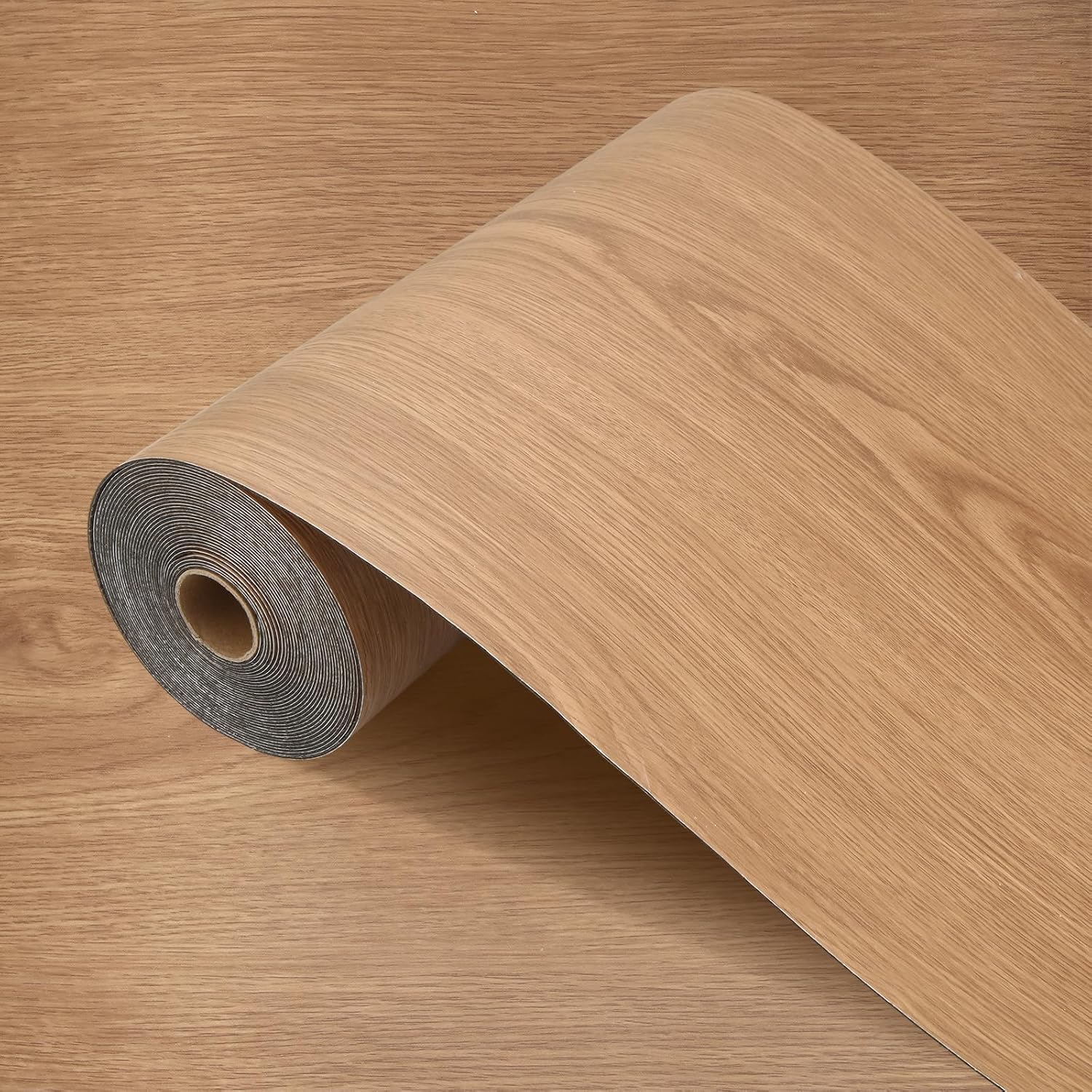 Thick Luxury Vinyl Flooring Rolls Clearance 393"L x 15.7"W Peel and Stick Floor Tile Waterproof Wood Grain Self Adhesive Vinyl Floor Tiles Sticky Laminate Flooring on Bathroom Kitchen Basement