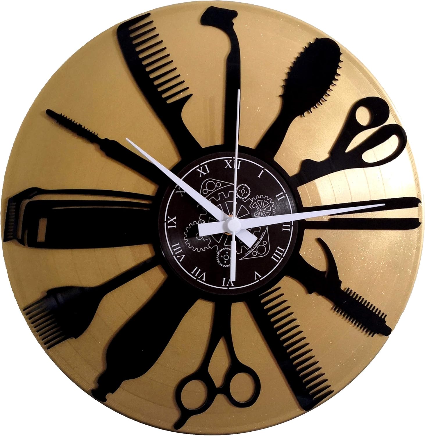 Instant Karma Clocks, Black and Gold B5, 30cm