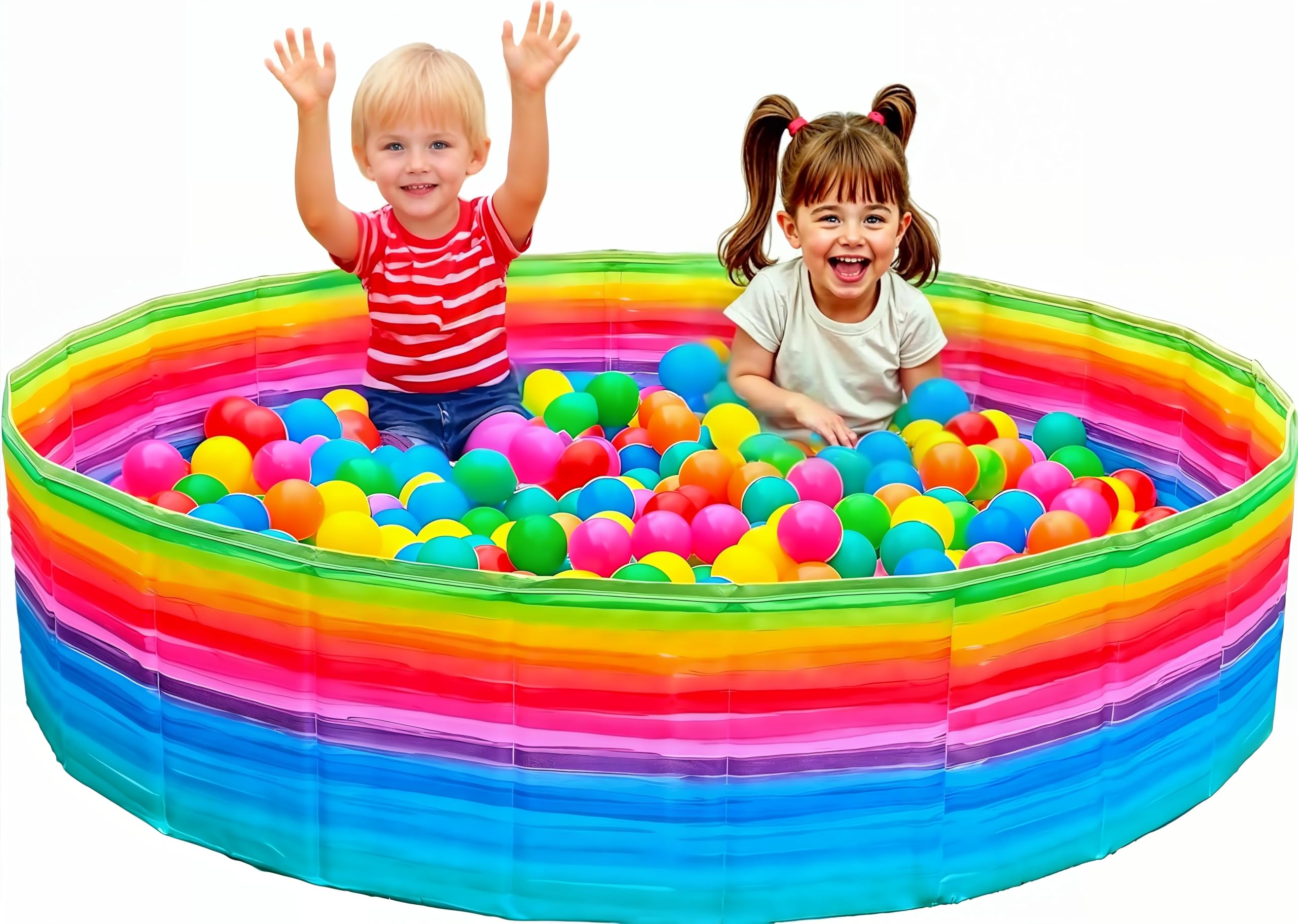 Piscina a palline pieghevole 120 cm | Piscina per bambini | Piscina a palline per parco giochi | Piscina a palline per neonati | Parco giochi a palline | Piscina acquerello PALLINE NON INCLUSE