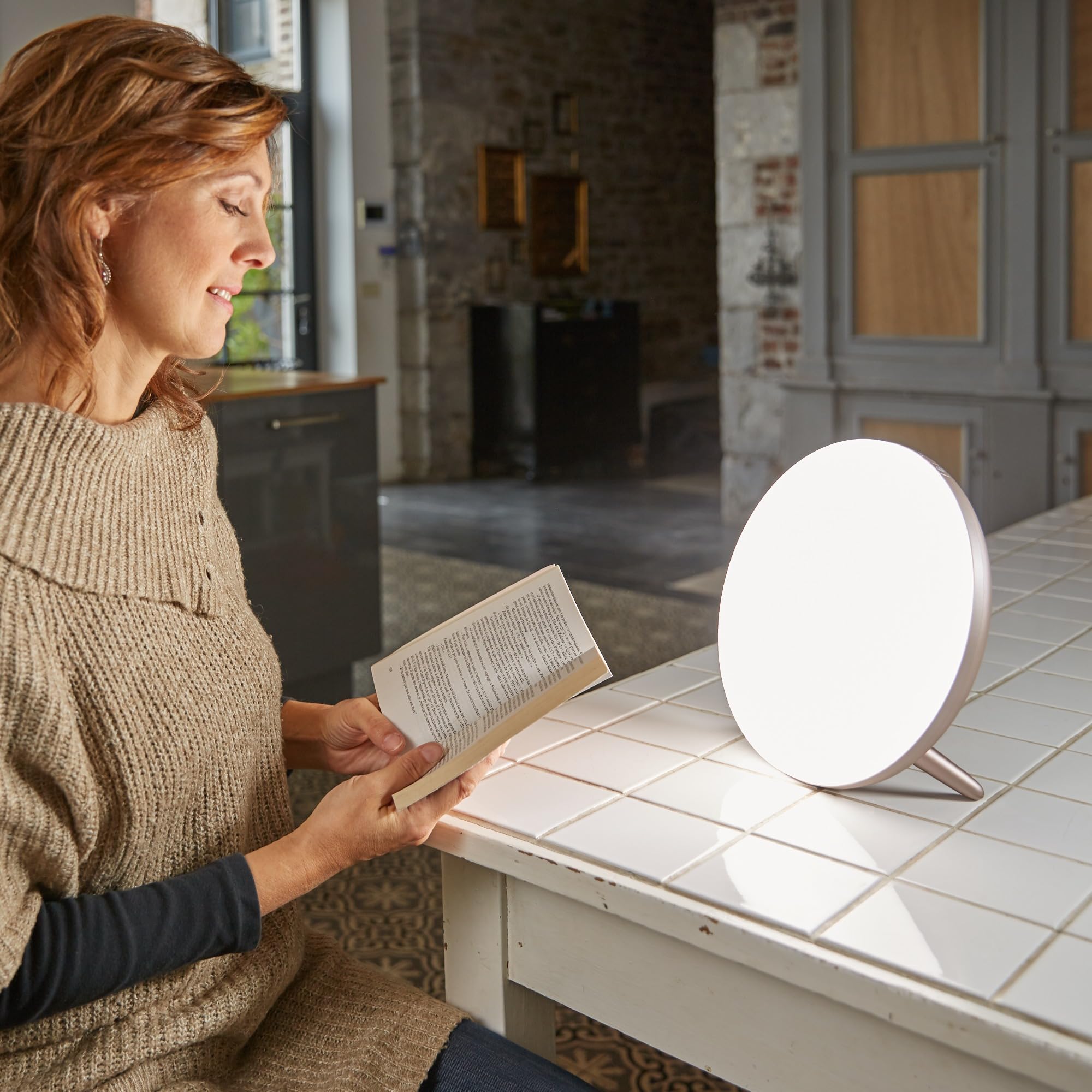 Lanaform Lumino LED Silver - Lámpara De Terapia De Luz - 10000 Lux - CONDUJO - Libre De Rayos UV - 5 Intensidades Ajustables