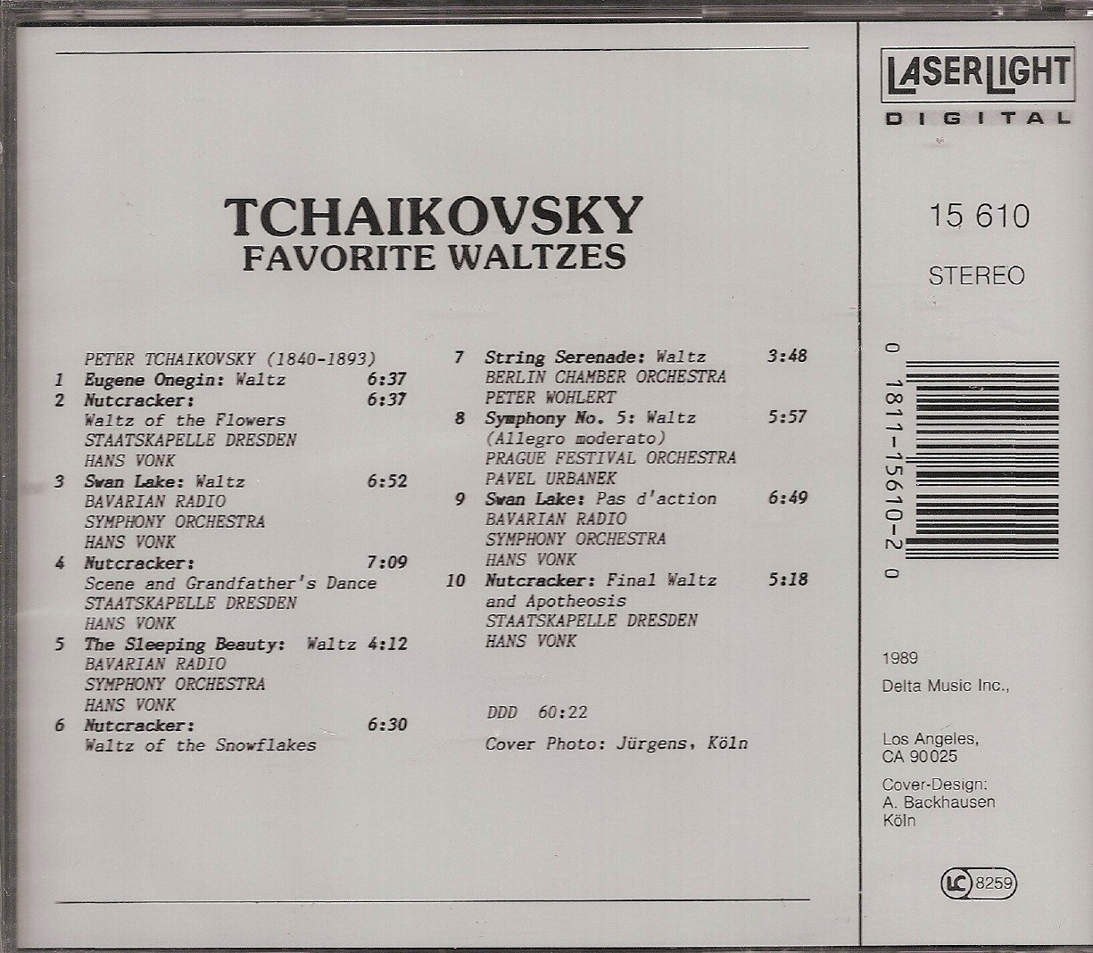 Classical Favorites 5: Tchaikovsky Favorite Waltz [Audio CD] Tchaikovsky; Vonk and Brs