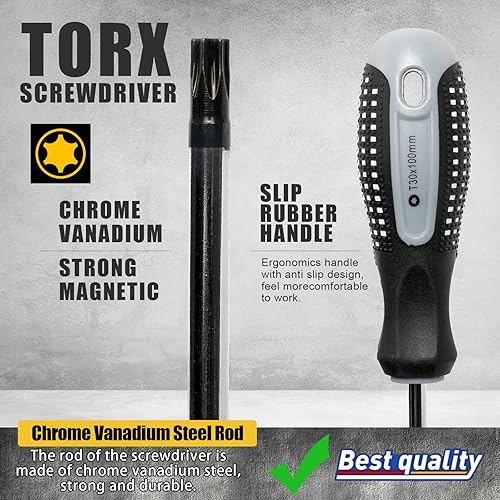 Miniatura 4 de Juego de 16 destornilladores Torx magnéticos Torx Bit Star Driver  Precisión, Mini, pequeño y grande  T3, T4, T5, T6, T7, T8, T9, T10, T15, T20,
