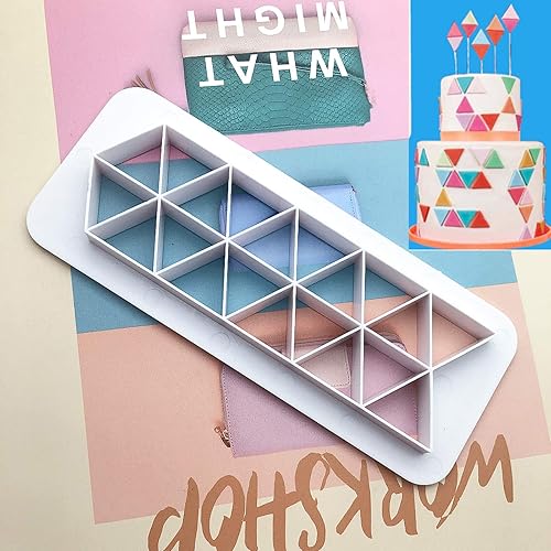 Miniatura 8 de Markeny Paquete de 8 moldes de fondant para tartas, moldes trilaterales de Hawaii y cola de sirena, moldes para galletas, moldes para pastelería de