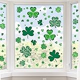 St Patricks Day Window Clings, 109 Pcs Shamrock Window Stickers for St Patricks Day Decorations