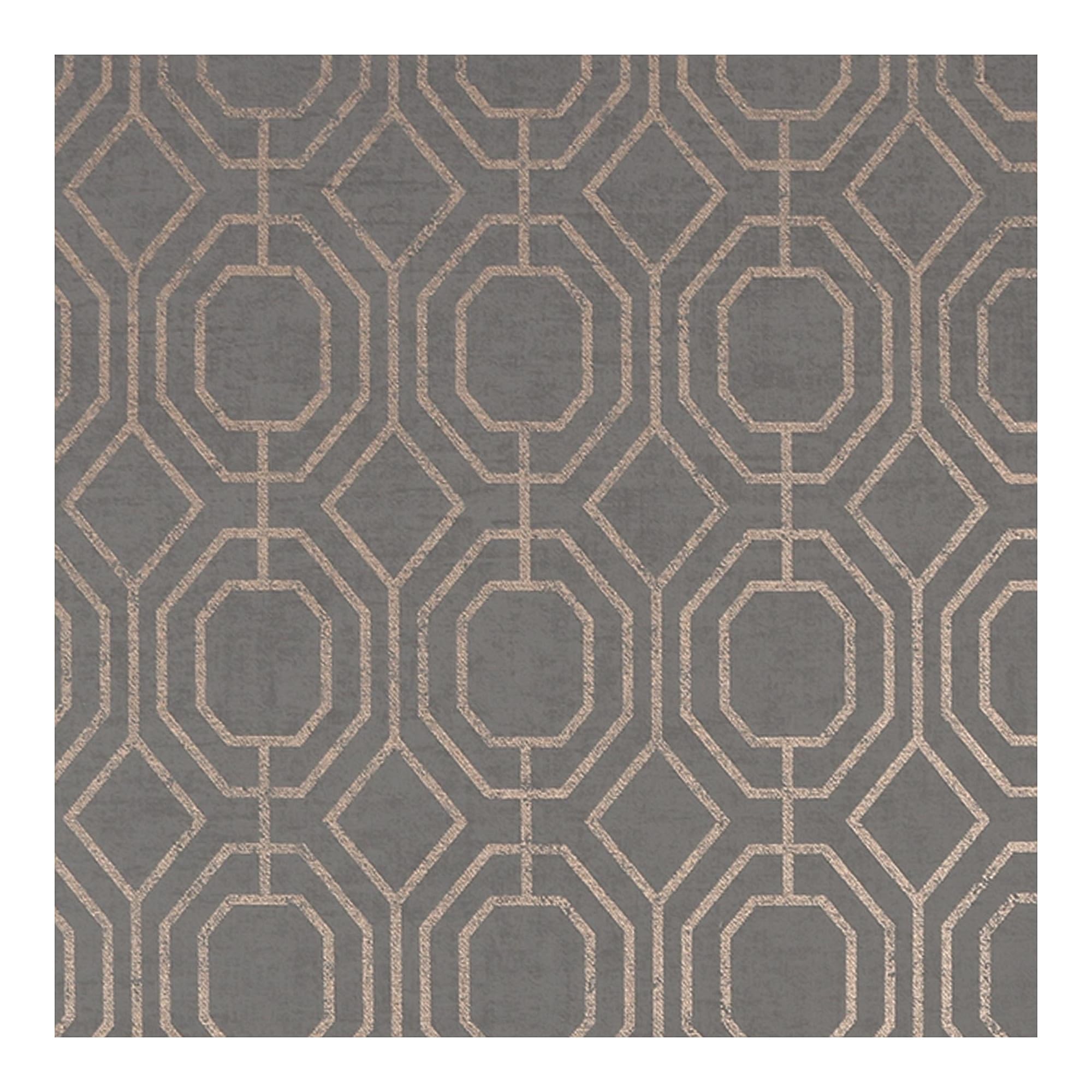Superfresco Easy Charcoal Luxe Geometric Wallpaper - Paste the wall - Charcoal Wallpaper - Geometric Asscher Textured Metallic Design - Feature or 4 wall Design - Perfect for Most Rooms