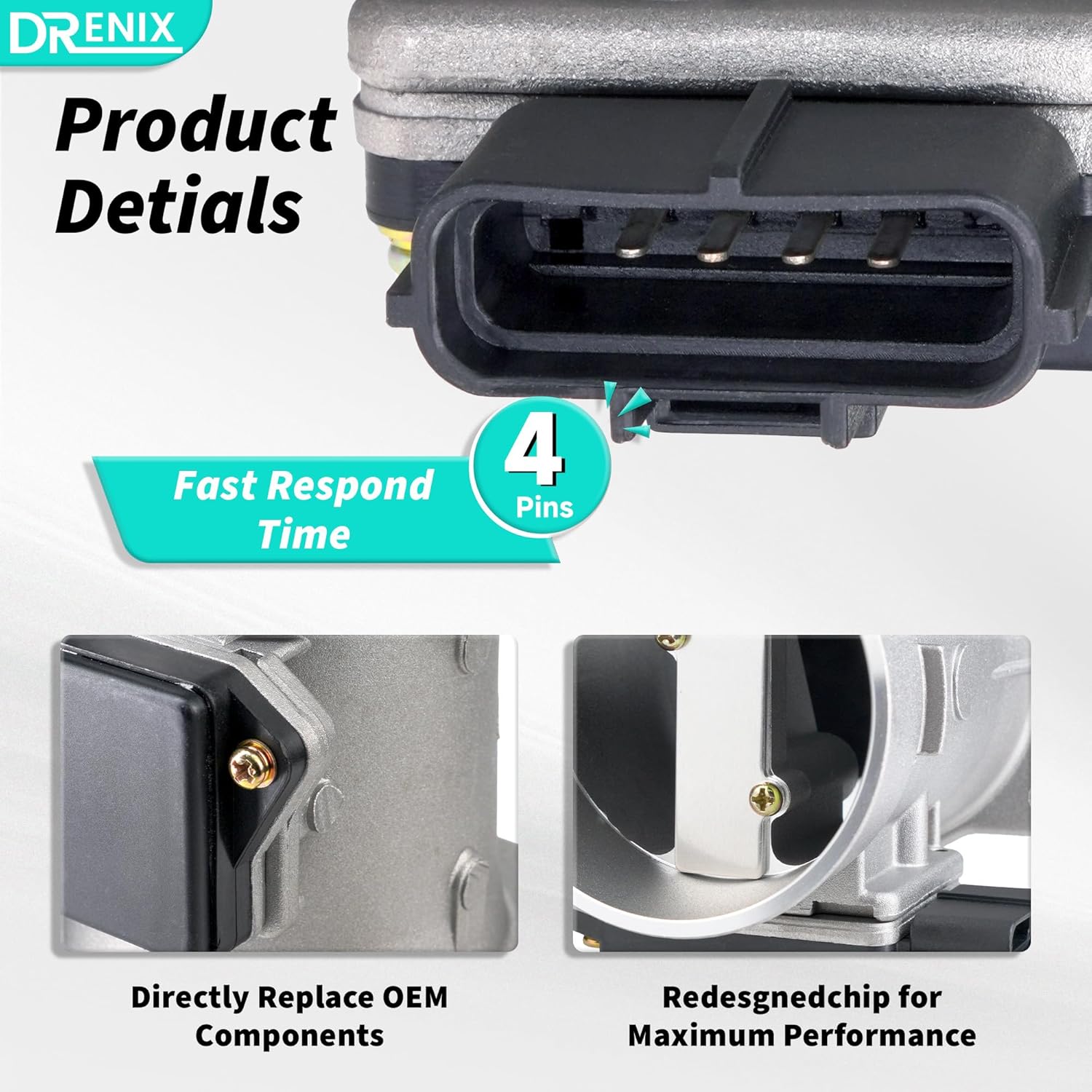 Mass Air Flow Sensor Meter Assembly Fits For-Ford Explorer Ranger Aerostar For-Mustang For-Mazda B4000 For-Mercury Mountaineer V6 3.8L 4.0L 5.0L 4Pins F57Z12B579DBRM MF0894 ZZM213210 AFH7011