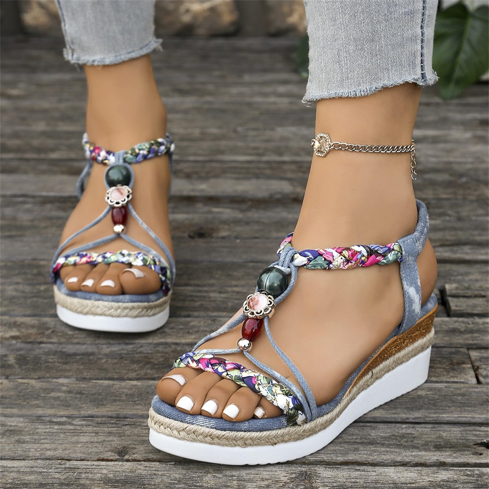 Genérico Alpargatas Mujer Cuña Baja Sandalias Esparto Cuñas Vestir Sandals Elegantes Esparteñas Verano Zapatos Cuerda Calzado Comodas Zapatillas Plataforma Sapatos Shoes