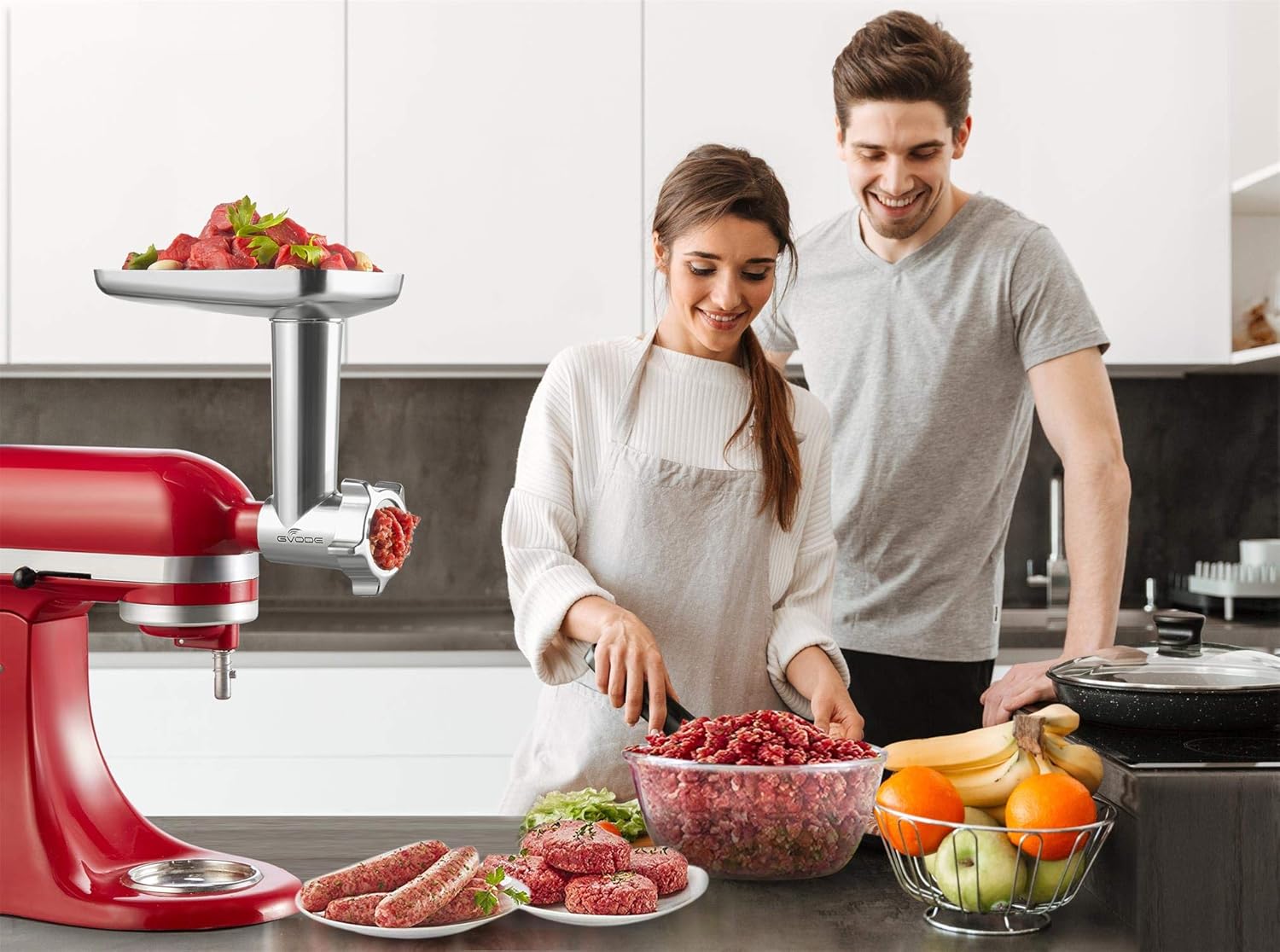 Weekly Top Sale Metal Food Grinder Attachment for KitchenAid Stand Mixers Included 3 Sausage Stuffer Tubes & Kubbe Meat Processor Accessories Exclusive Discount 50% Price Metal Food Grinder Attachment for KitchenAid Stand Mixers Included 3 Sausage Stuffer Tubes & Kubbe Meat Processor Accessories