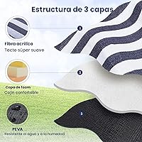 Vista 4 de sapsisel Manta de picnic extragrande de 80 x 80 pulgadas, impermeable y plegable, manta de playa de 3 capas para 6 a 8 adultos, para campamento