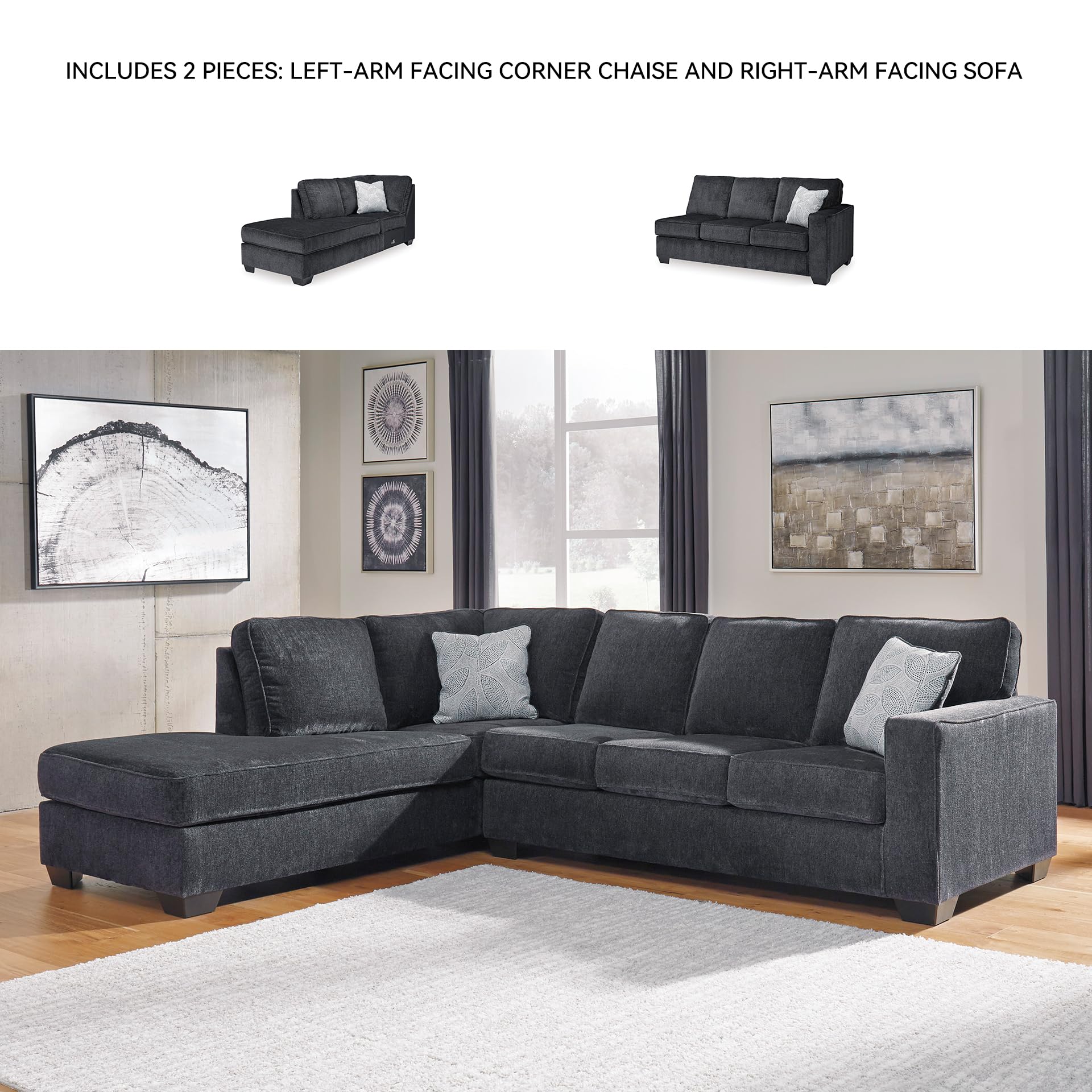 Amazon.com: Signature Design by Ashley Altari Sleeper Sectional 