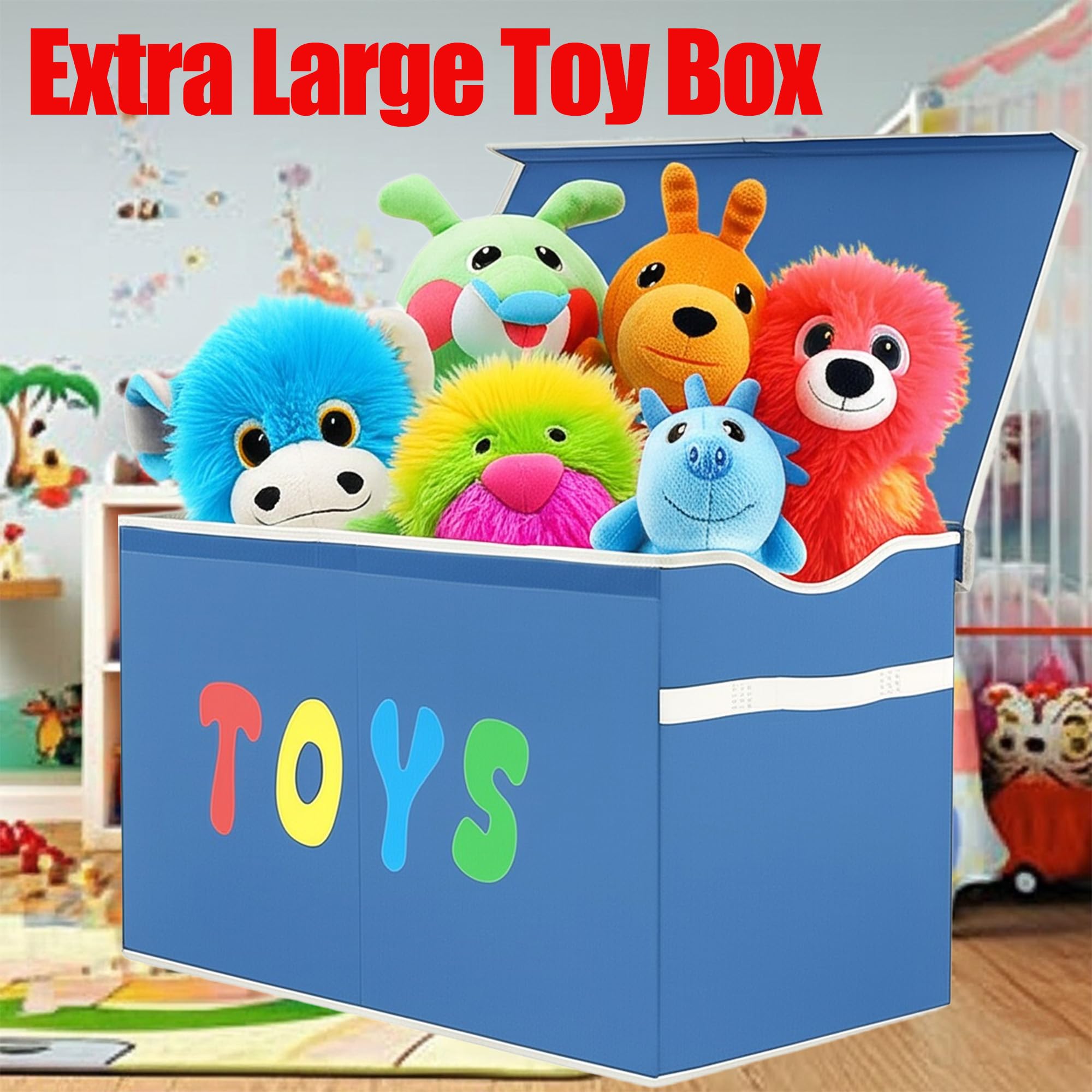 YOLOXO Toy Box Chest, Collapsible Sturdy Storage Bins with Lids
