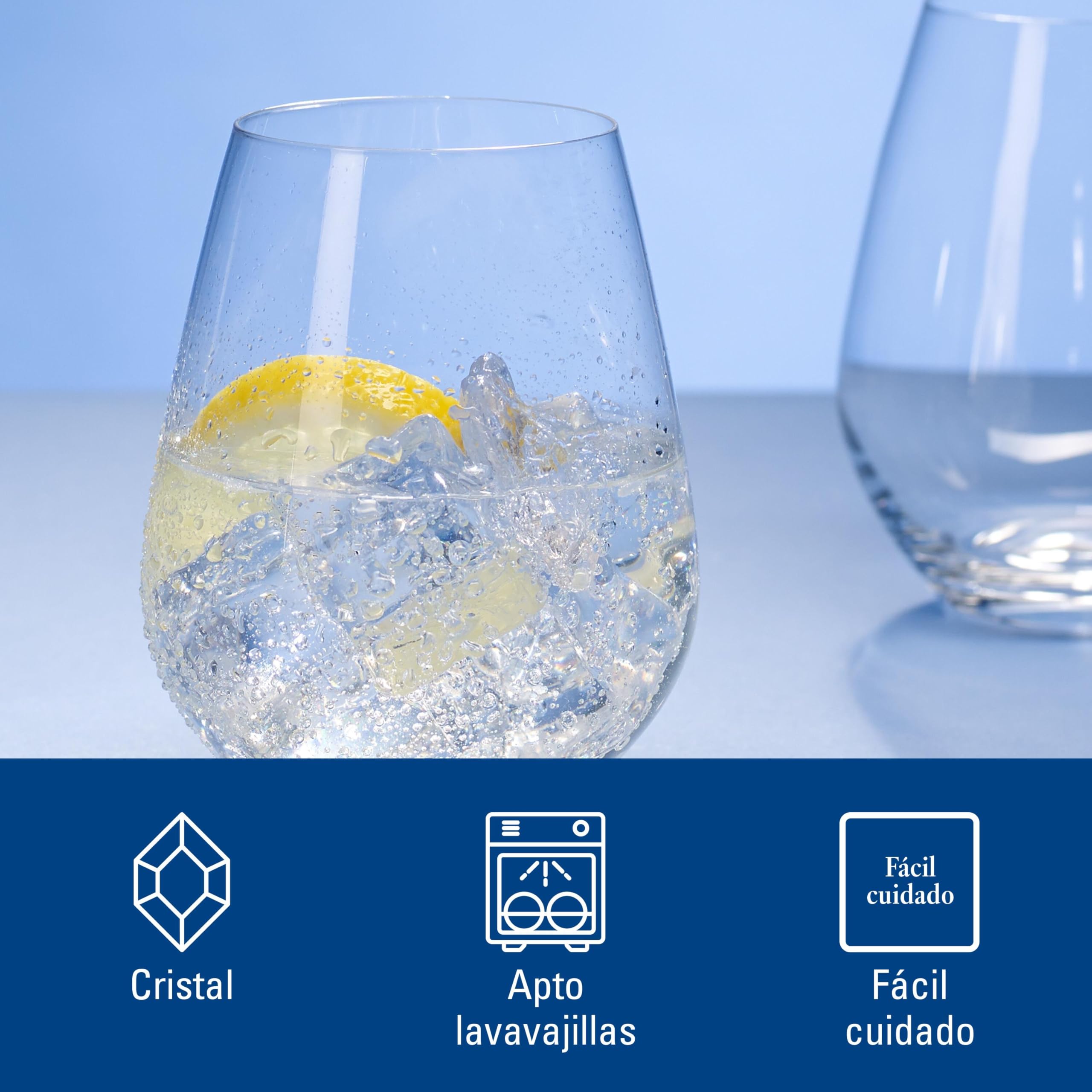 Villeroy & Boch Ovid Vaso Juego De 4 Claro, Apto Para Lavavajillas, Vasos De Agua De Cristal, Set Vasos, Copas De Agua, Vidrio De Cristal
