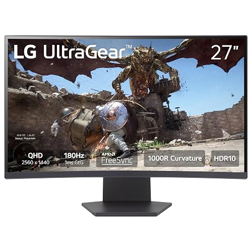 LG UltraGear 27-inch Curved QHD Gaming Monitor