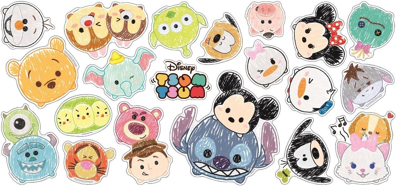 Disney Tsum Tsum Decoration Sticker 20 Elements Decals (Comic Style)