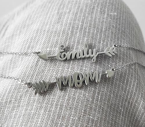 Miniatura 3 de Aoloshow Customized Custom Name Necklace Personalized Custom Made Any Name Necklace Initial Monogrammed Gift for Womens Girls