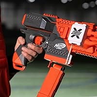 Vista 9 de NERF Pro Stryfe X Dart - Lanzador semiautomático, batería LiPo recargable, 30 dardos AccuStrike de longitud media, cargador de 15 dardos, 150 FPS
