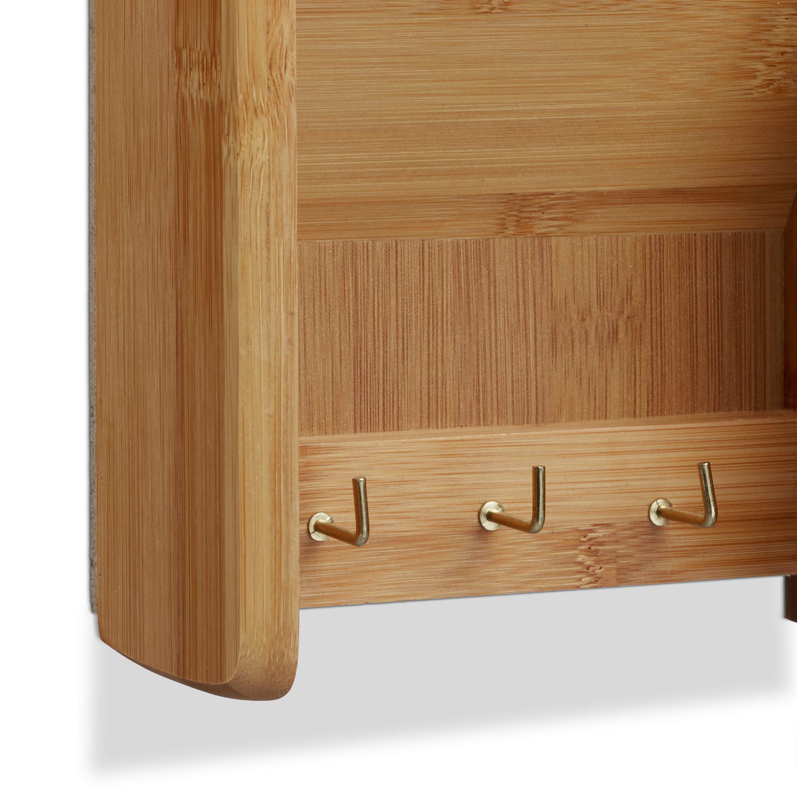 Houten sleutelkastje met landelijke opdruk - sleutelrekje voor aan de Houten sleutelkastje met landelijke opdruk - sleutelrekje voor aan de
