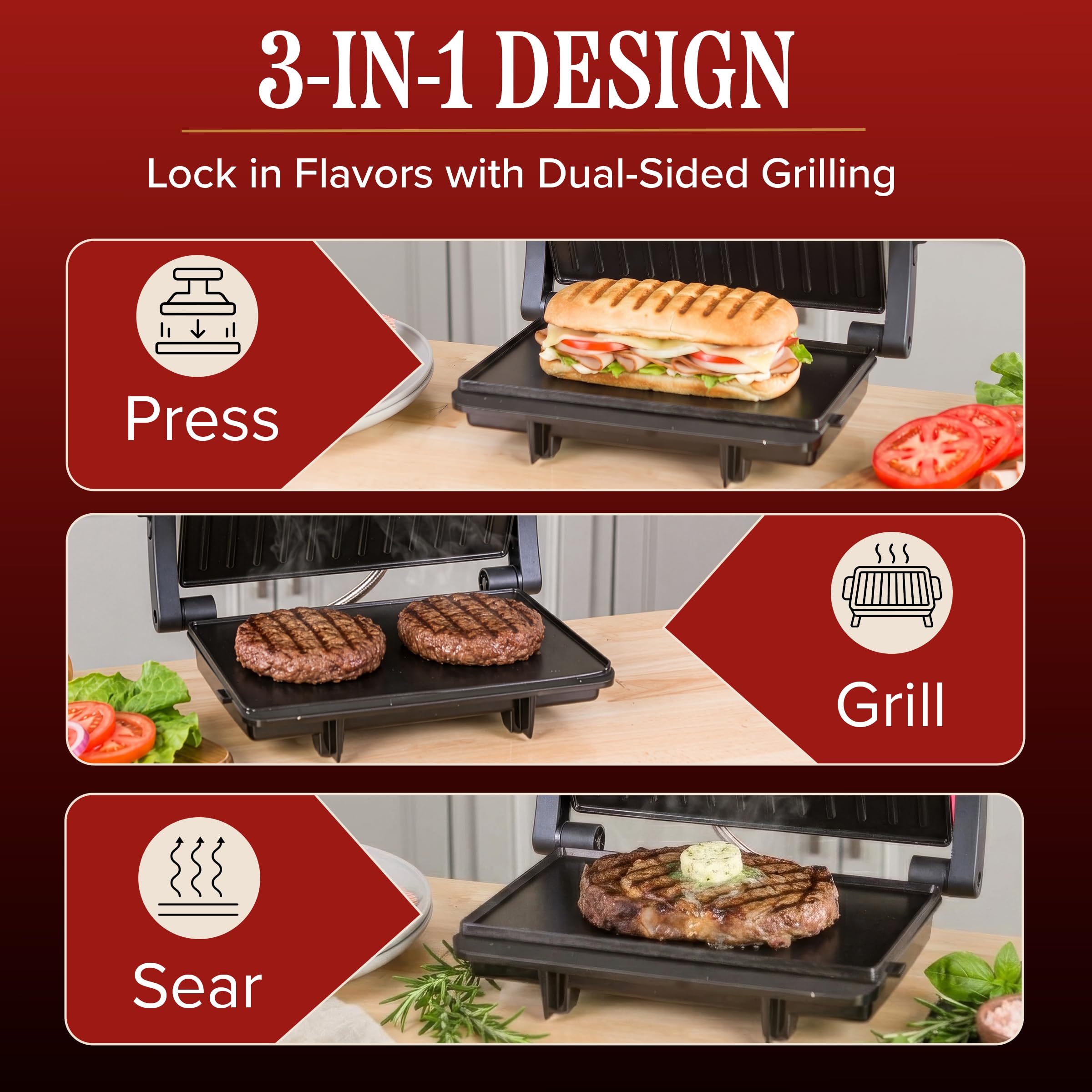 Amazon.com: Classic Cuisine Panini Press Sandwich Maker and