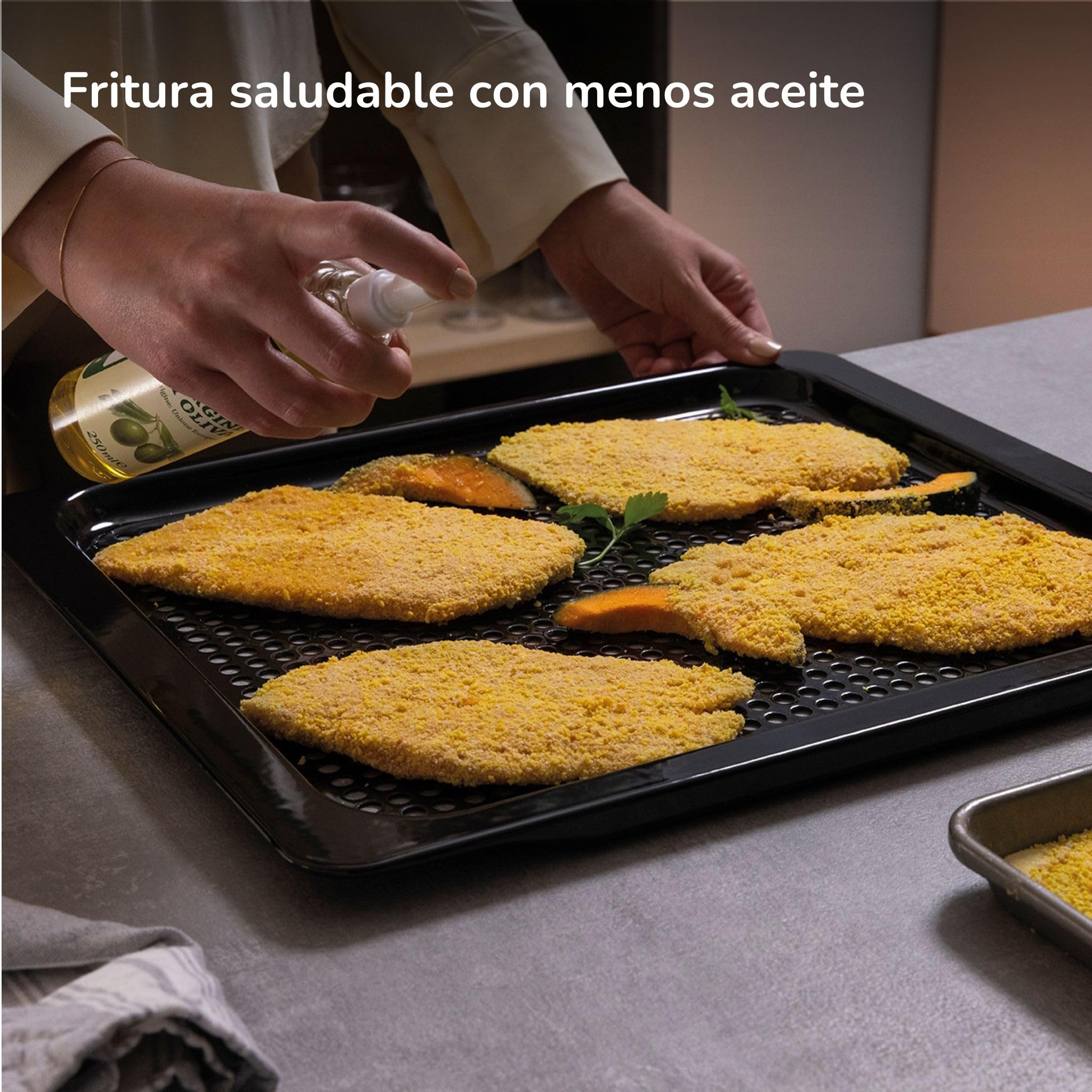 Bandeja Haier AirFry para horno: cocción más saludable con distribución uniforme del calor, horneado y asado versátil, 454 x 389,5 mm