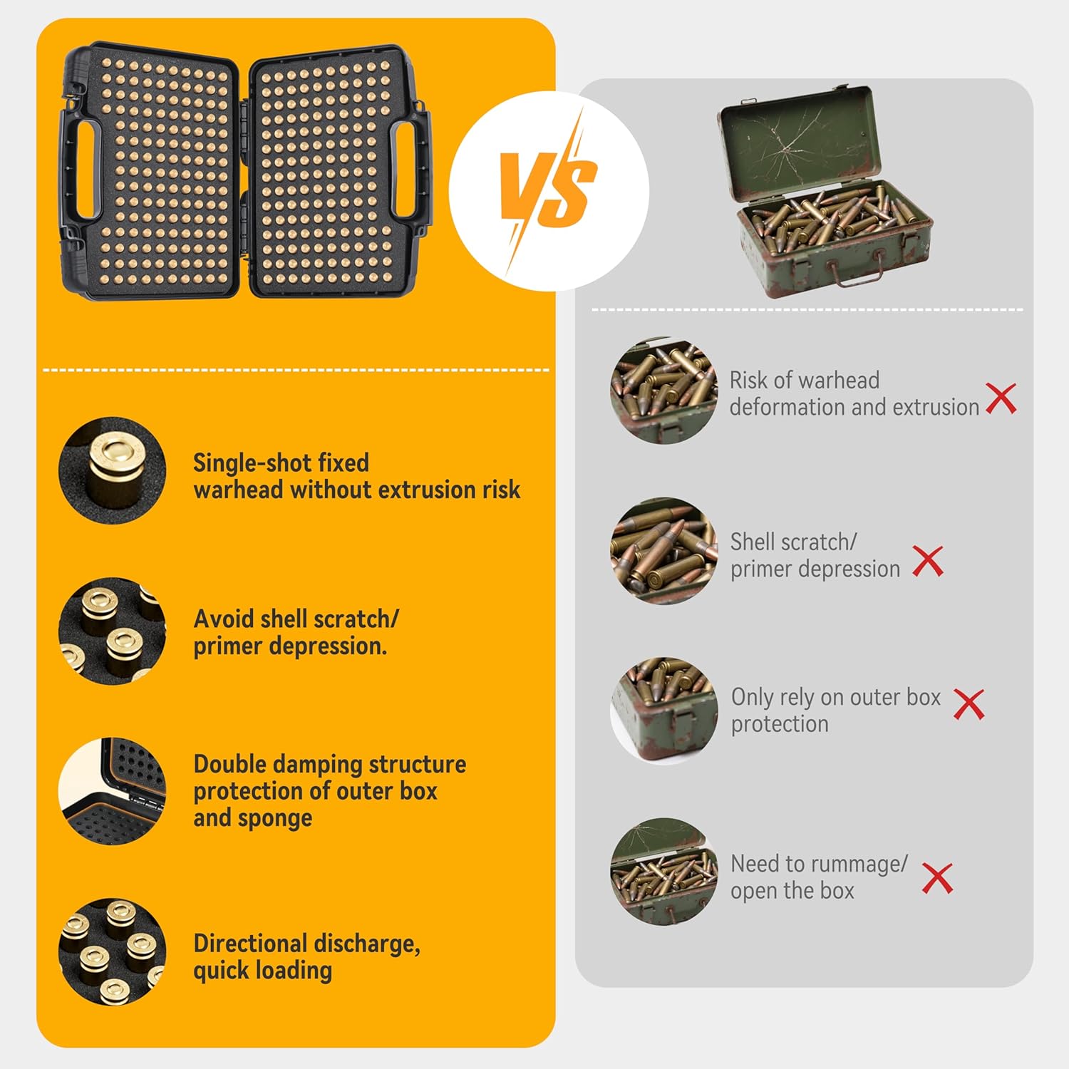 280 Rounds10mm＆ 390Round 9mm Ammo Storage Case