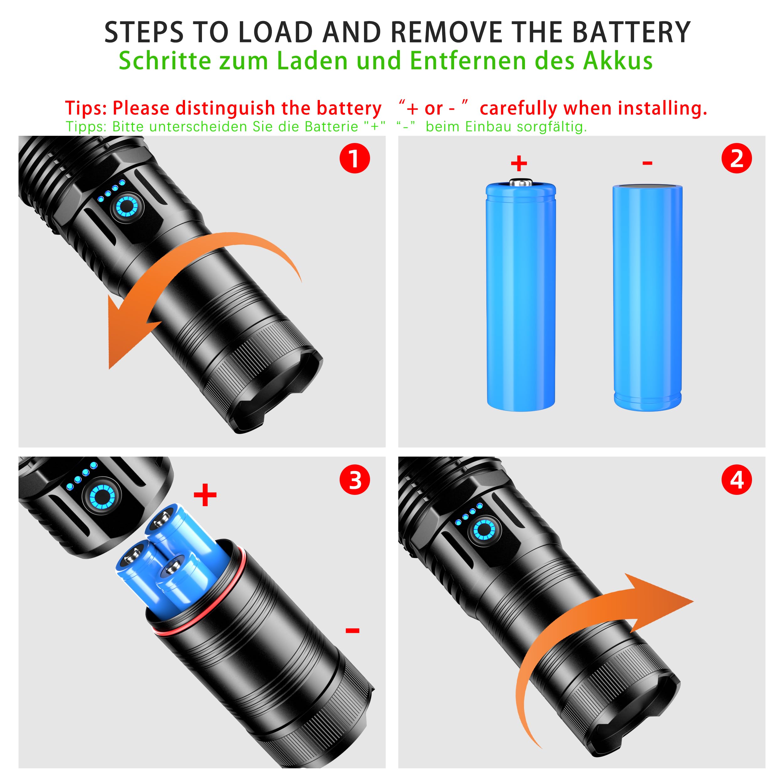 Skylla Torcia a LED USB, ricaricabile, 5000 lumen, estremamente luminosa, IPX6, impermeabile, 5 modalità di luce per campeggio, escursioni, emergenze (batteria da 6000 mAh)