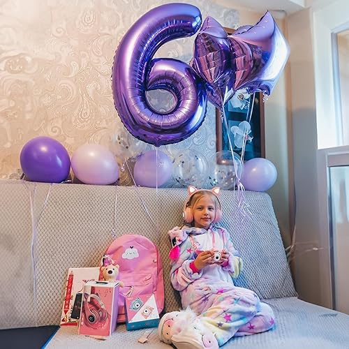 Vista 183 de Globos de 40 pulgadas, globo azul claro número 4, helio autoinflable de aluminio azul bebé para niños de 40 a 15 años, decoraciones de fiesta