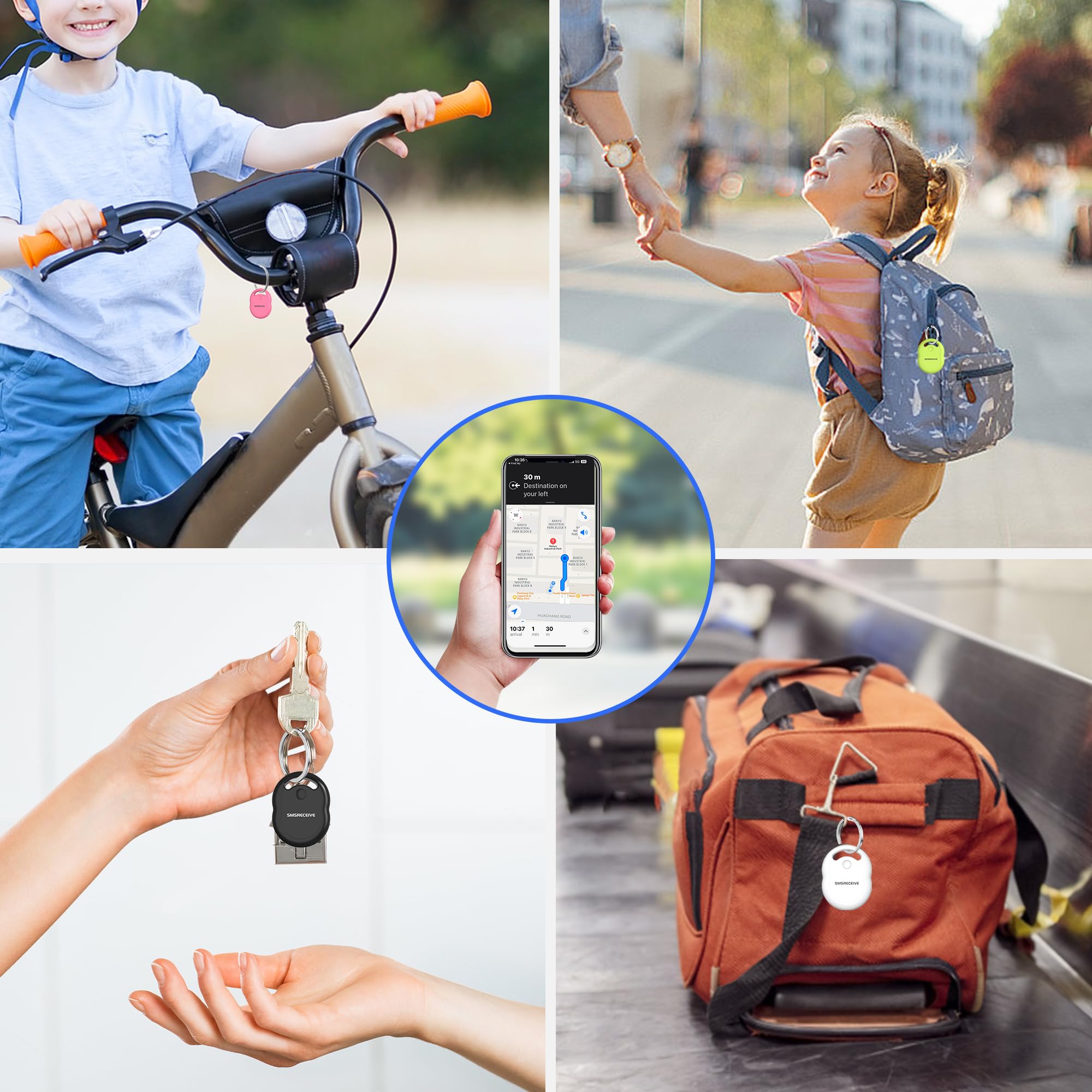 Lot De 4 Traqueurs Smart Air Traceur Tag – Bluetooth Pour IOS