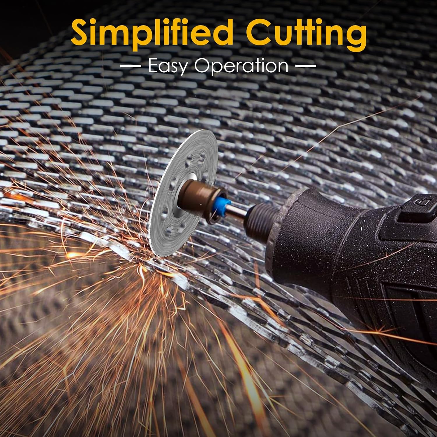 30Pcs 545 Diamond Cutting Wheel Rotary Tool Cutting Discs with 6Pcs 402 Mandrel and Screwdriver for Rotary Tools