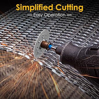 30Pcs 545 Diamond Cutting Wheel Rotary Tool Cutting Discs with 6Pcs 402 Mandrel and Screwdriver for Rotary Tools