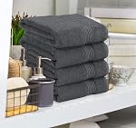 Utopia Towels Premium 100% Combed Ring Spun Cotton Bath Towels, Ultra Soft and Highly Absorbent, 27 by 54 inches, Large Bath Towels, 4 Pack, Grey