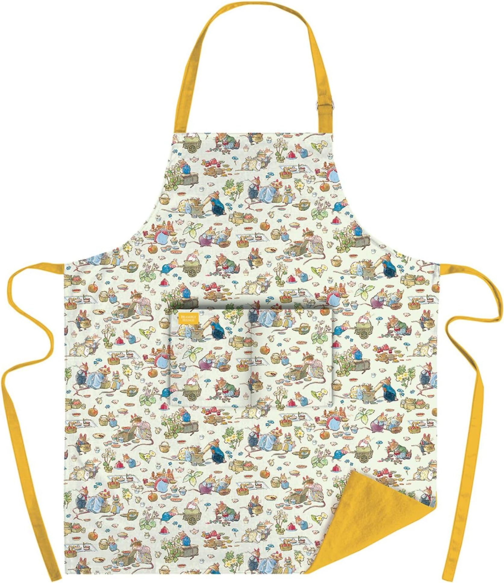 Museums & Galleries Adjustable Apron - Brambly Hedge 'Spring Picnic' Design - Organic Cotton - Stylish Home Accessory
