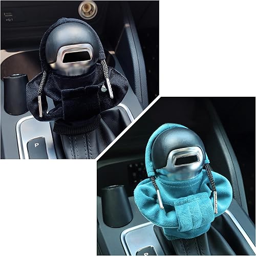 2 fundas para pomos de palanca de cambios de automóvil, funda suave con capucha para pomos de palanca de cambios de automóvil, funda universal para