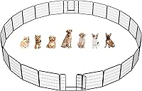 Vista 1 de Yaheetech Corralito para perros al aire libre, 32 pulgadas, 24 paneles, corral para perros para interiores, resistente, corral de ejercicio