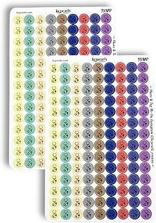creates Mini Icon Dots Medical Appointment Reminder Stickers For Planners Calendars Journals Doctor Self Care .15" Inch 252 Stickers Total 126 On Each Sheet (Soft Mix)