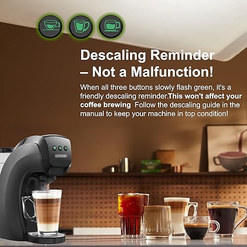 Miniatura 6 de Warriors1 - Cafetera de una sola porción para taza Keurig K, cafetera espresso para Nespresso Original, cápsula Dolce Gusto, café molido, cafetera