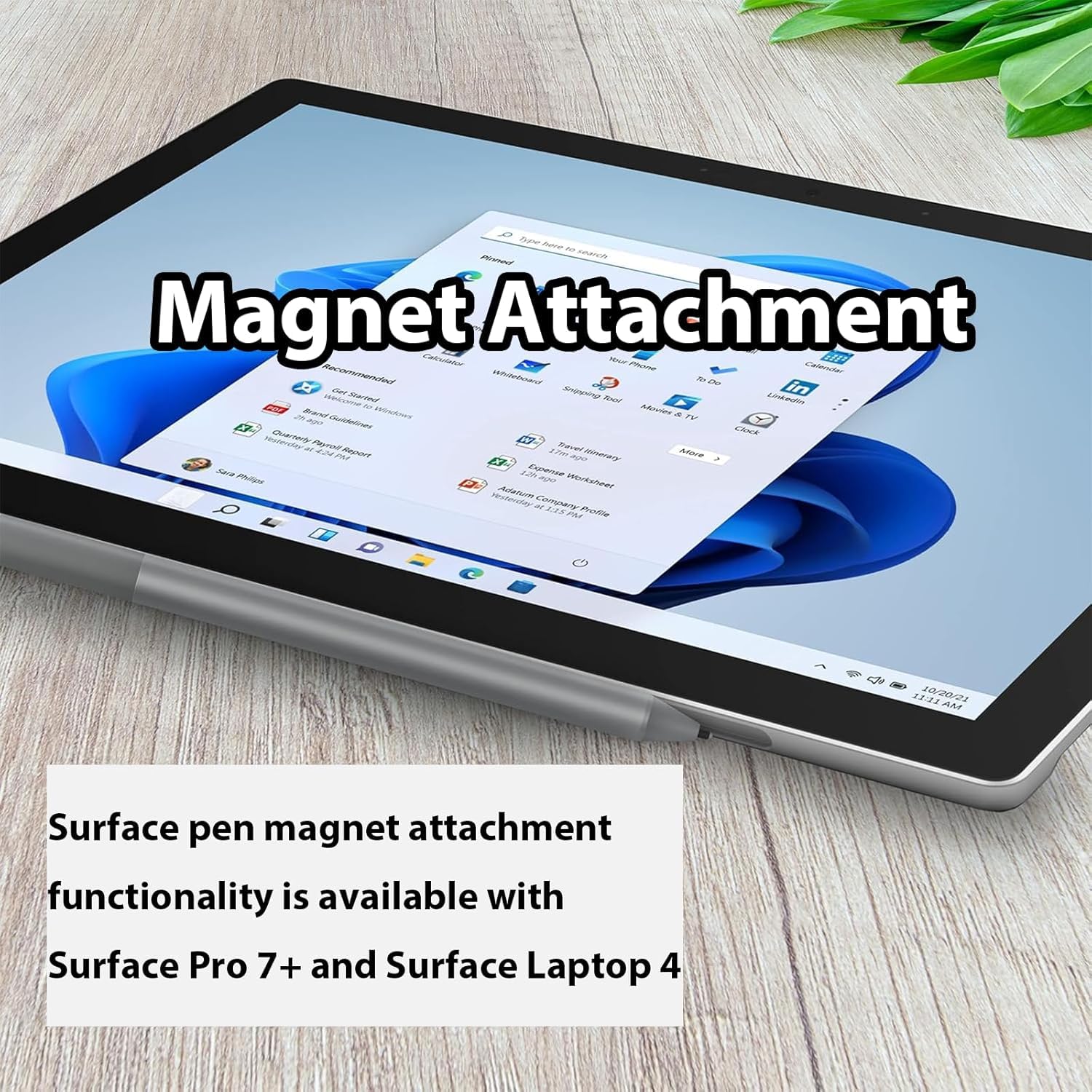Lápiz Digital S Pen 1776 para Microsoft Surface (EYU-00001), Compatible con Surface Pro 9/8/X/7+/6/5/4/3/Surface 3, Surface Go 3/2/1, Surface Laptop/Studio/Book 4/3/2/1 (Plateado)