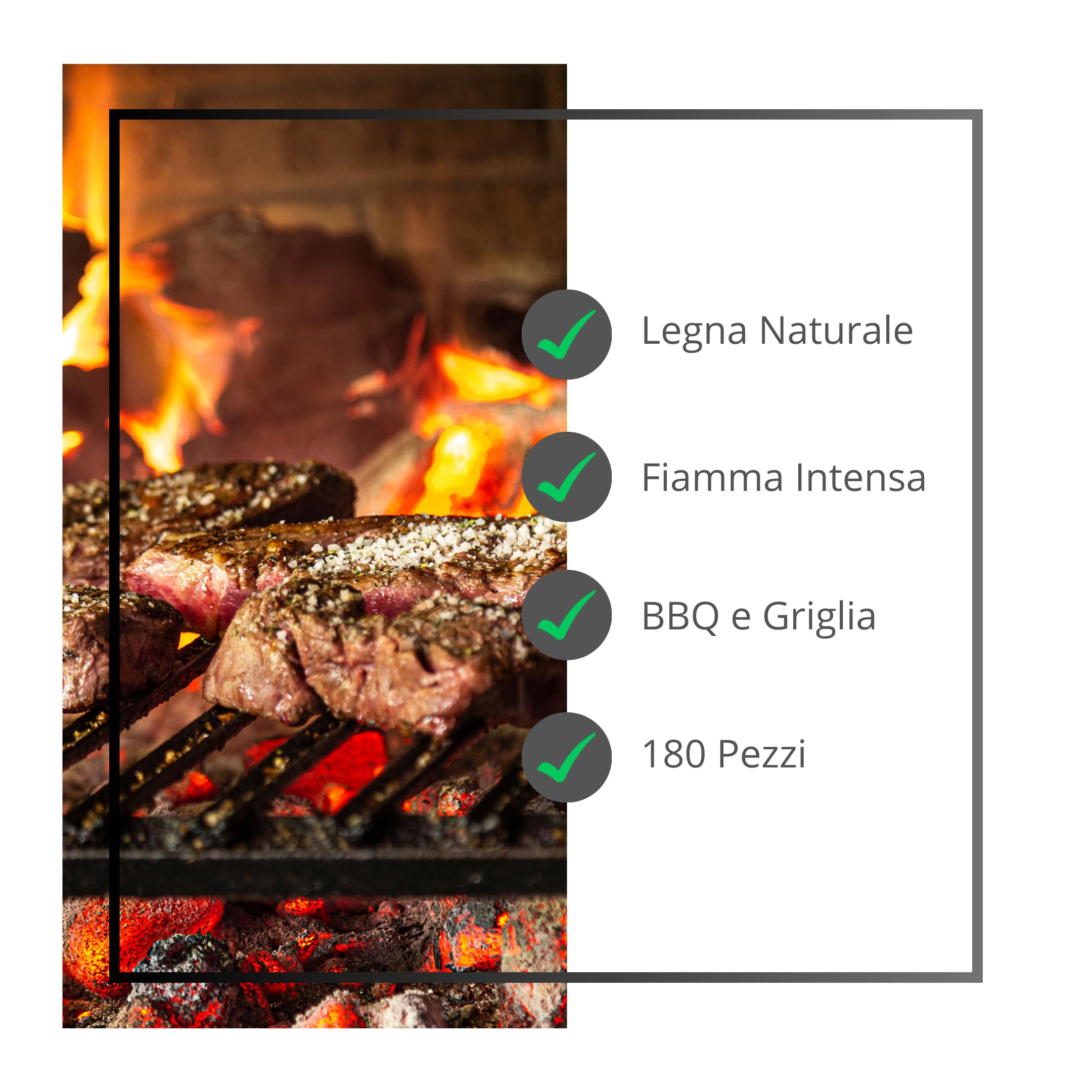 Cubetti di Legno di Rovere per BBQ e Griglia a Legna, Sacco di Juta da 5 kg, ~180 Pezzi, Legna 100% Naturale, Fiamma Intensa e Duratura (2 SACCHI, 360 Cubetti, 10KG)