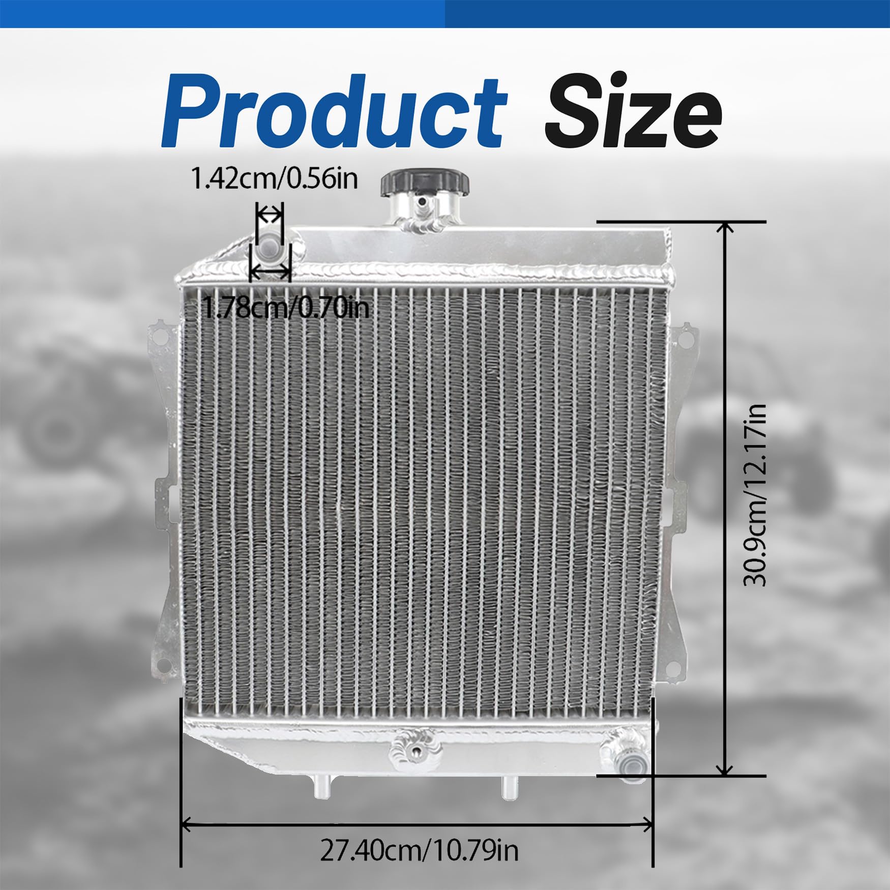 Aluminum Radiator For Honda Rancher 420 TRX420 / Foreman 500 TRX500 / TRX520 2014-2020 – Work Brand