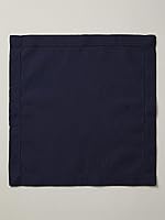 Vista 8 de Servilletas de tela de Palisa para cena con detalle de orilla y esquinas ingletadas, juego de 4 (45.7 x 45.7 cm) Azul marino - Servilletas de cena